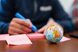Students with a Large Map