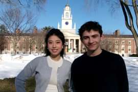 Evan and Anny in front of Sam Phil