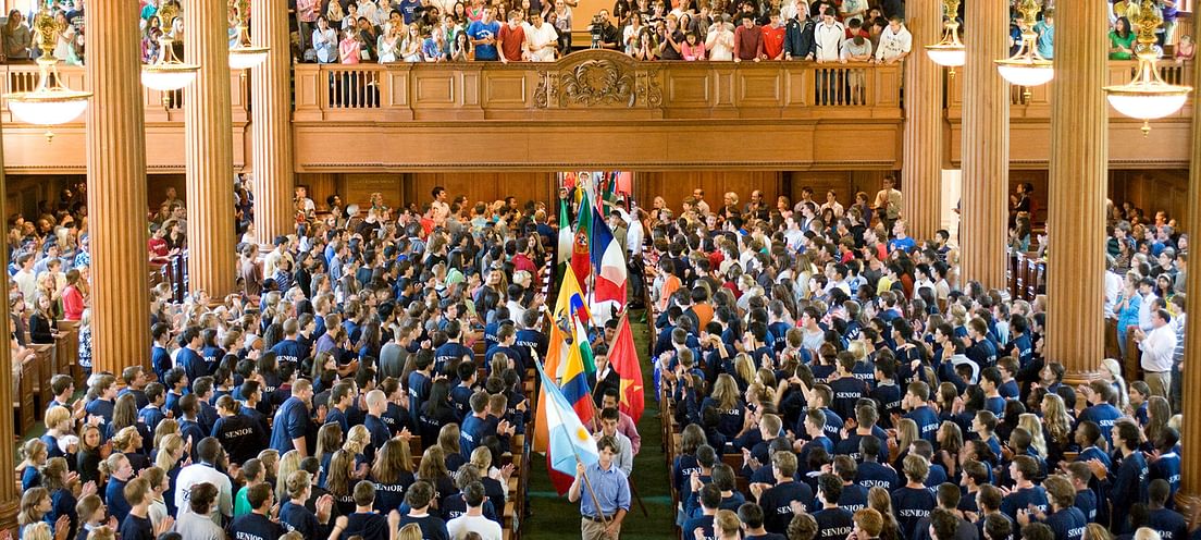 All school meeting in the chapel