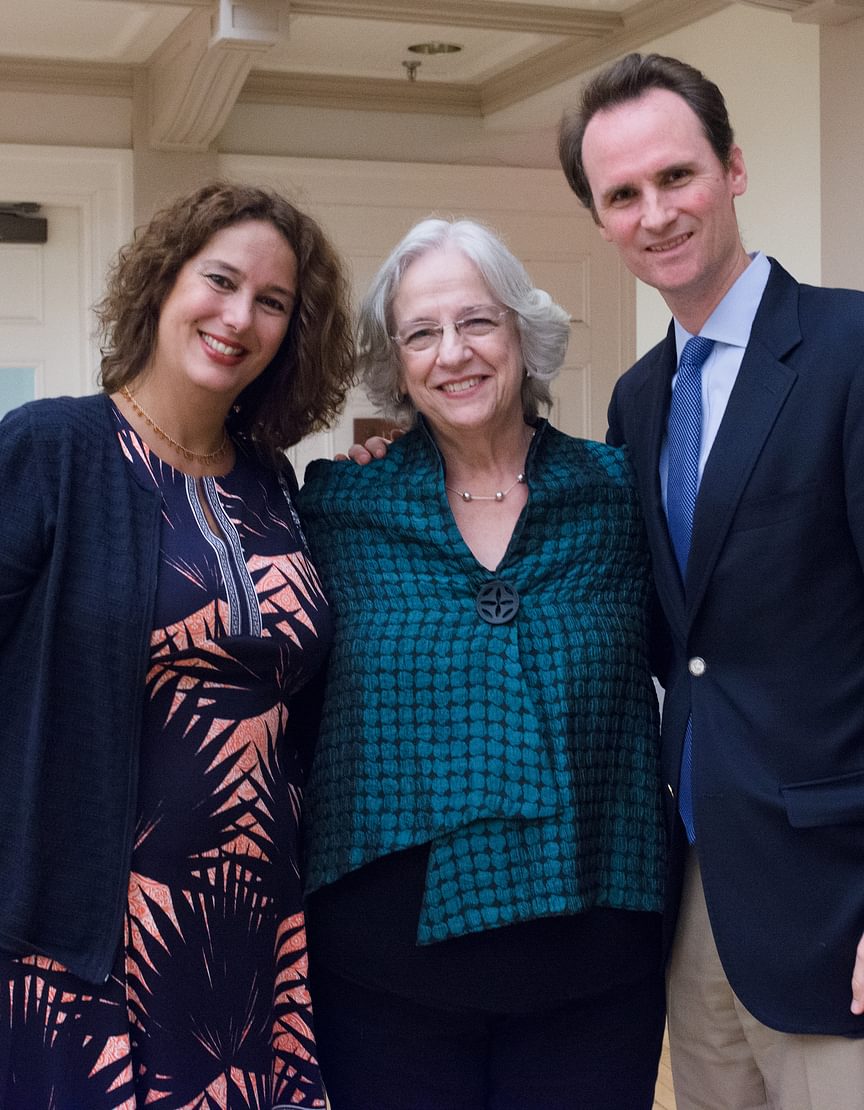 Brace Center Director Flavia Vidal, Dr. Maggie Jackson, and Head of School John Palfrey