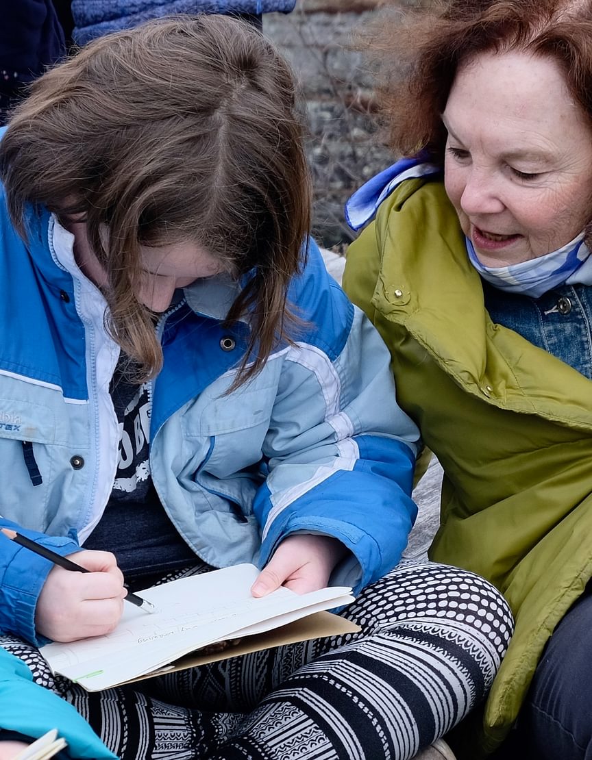 Nancy F. with student