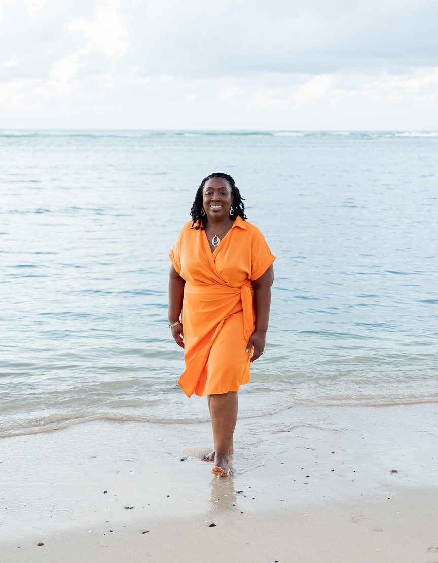 Sherita on the beach