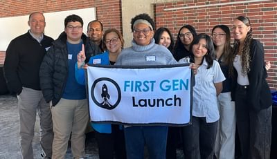 Andover students, faculty and staff at first-gen event