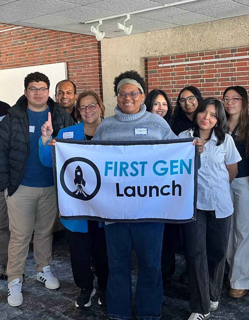 Andover students, faculty and staff at first-gen event