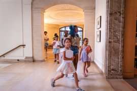 Students walk through the Addison Gallery