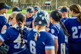 Student-athletes in a huddle