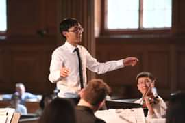 Student conducting