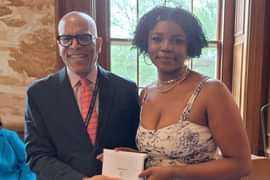 Dr. Kington with Kierah Harris '25