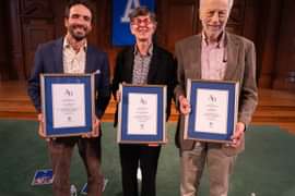 Pablo Durana ’02, Ruth Harlow ’79, and John Marks ’61