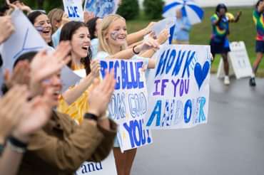 Cheering Students