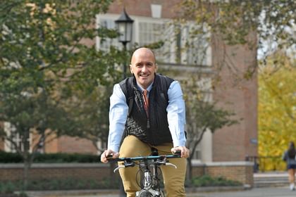 Paul Murphy at the bike rack