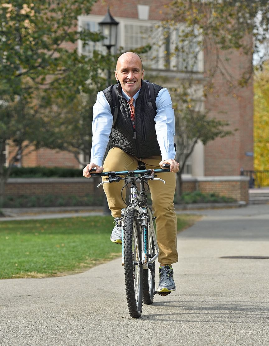 Paul Murphy at the bike rack