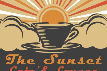 Sunset coffeehouse poster
