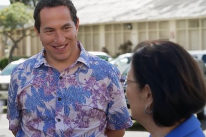 Alexander Heffner '08 with Senator Mazie Hirono