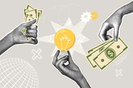 hands and money illustration