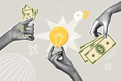 hands and money illustration